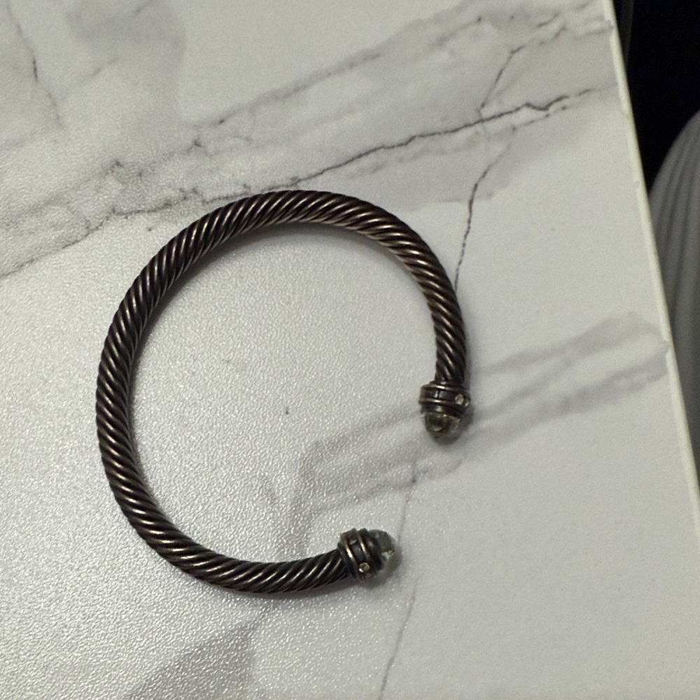 David Yurman Twisted Silver and Gold Cuff Bracelet